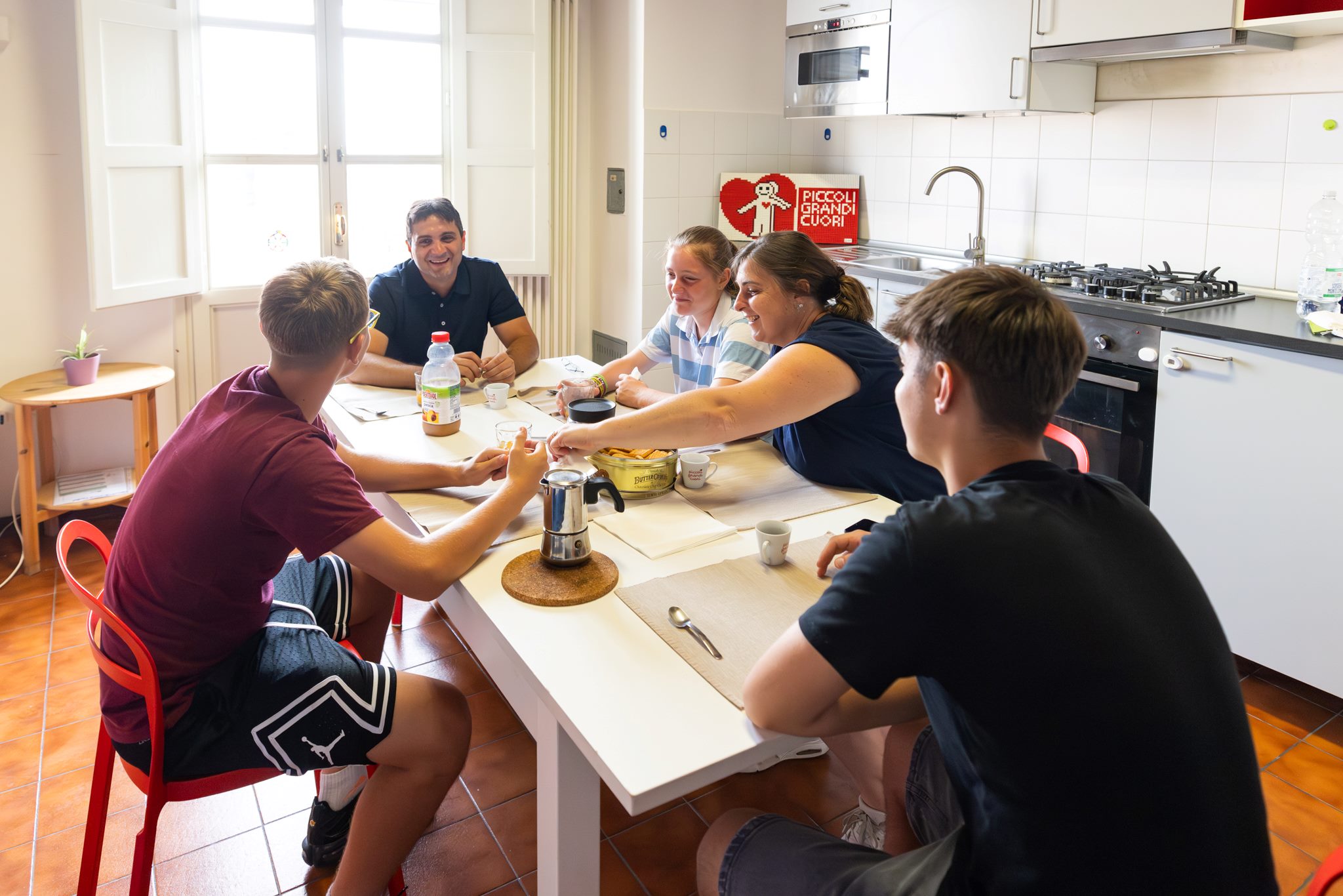 Famiglia accolta gratuitamente al Polo dei Cuori