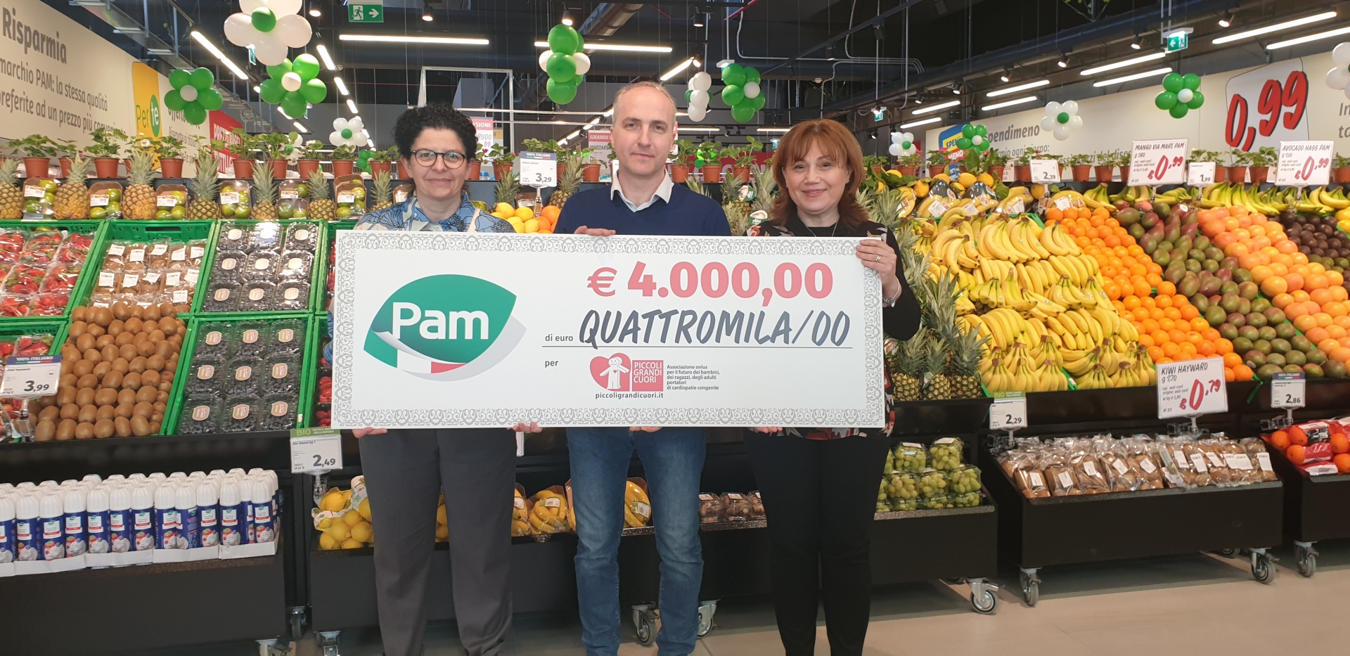 Donazione Pam panorama a Piccoli Grandi Cuori